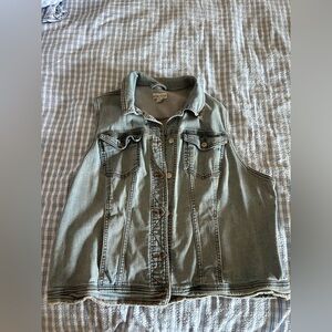 Ava & Viv Light Blue Denim Vest